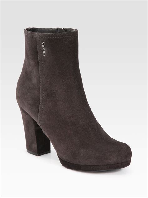 prada suede ankle boots.